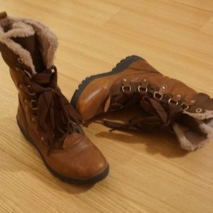 Timberland Lace-up Fur Winter Boots